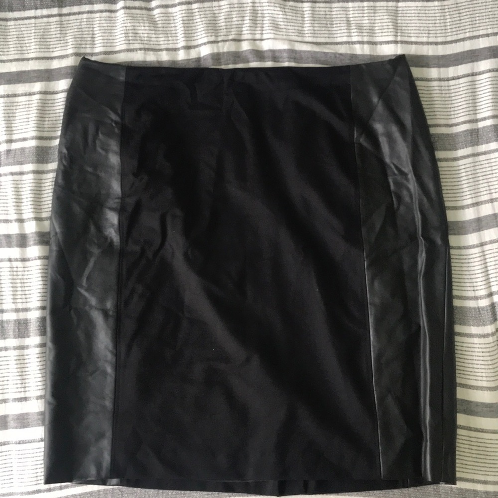 Faux Leather Black Skirt